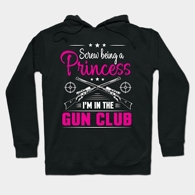 Gun Club Shooting Range Shooter Girls Women Gift Hoodie by Krautshirts